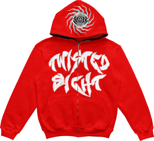 Arsenal Red "Twisted Sight Zip Hoodie"