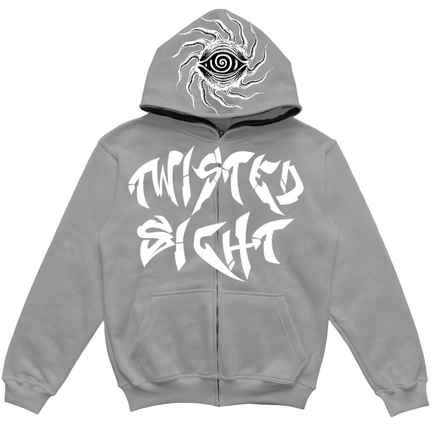 Cool Grey “Twistedsight Zip hoodie”