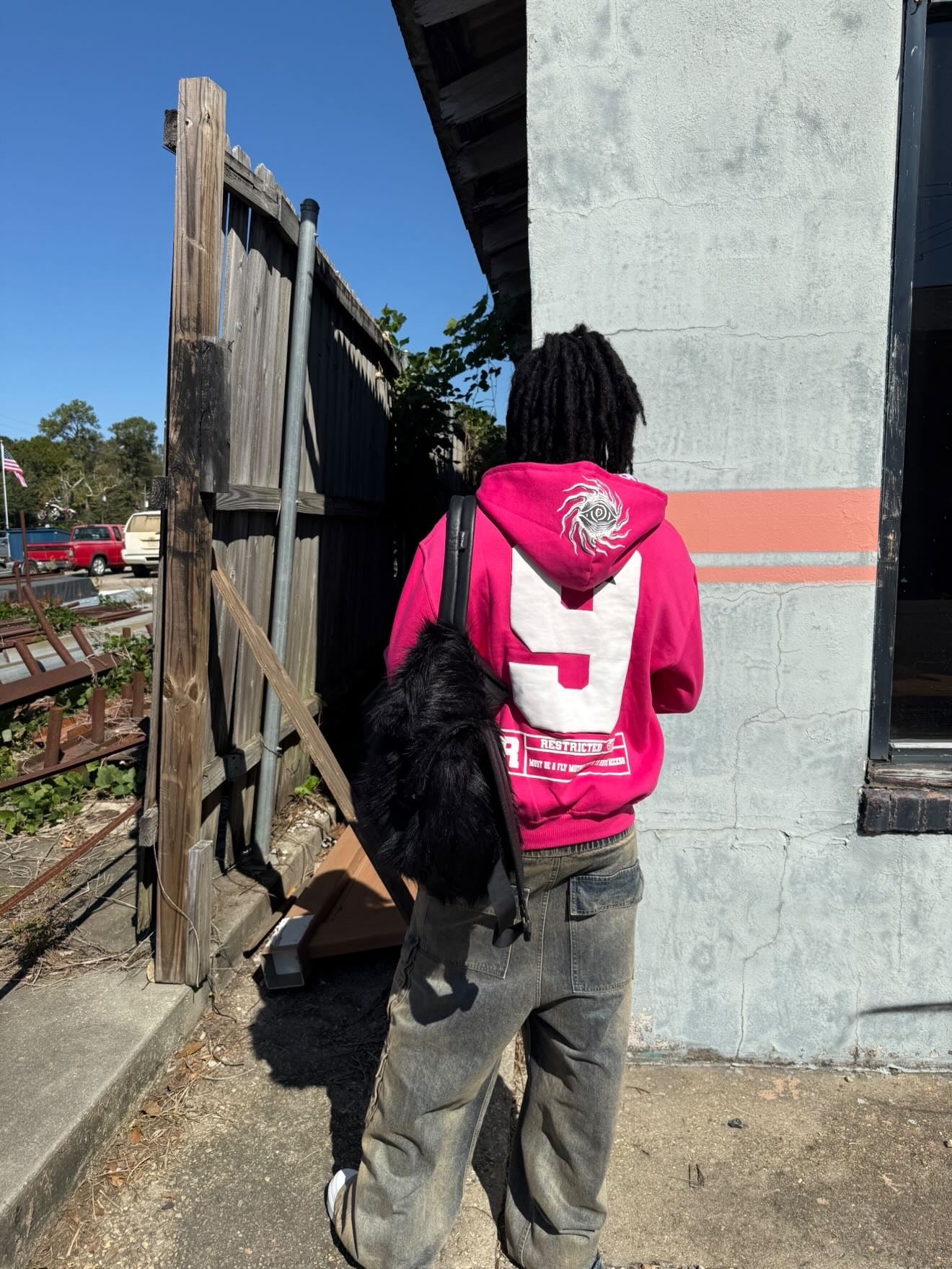 Starburst Pink "Twisted Sight Zip Hoodie"