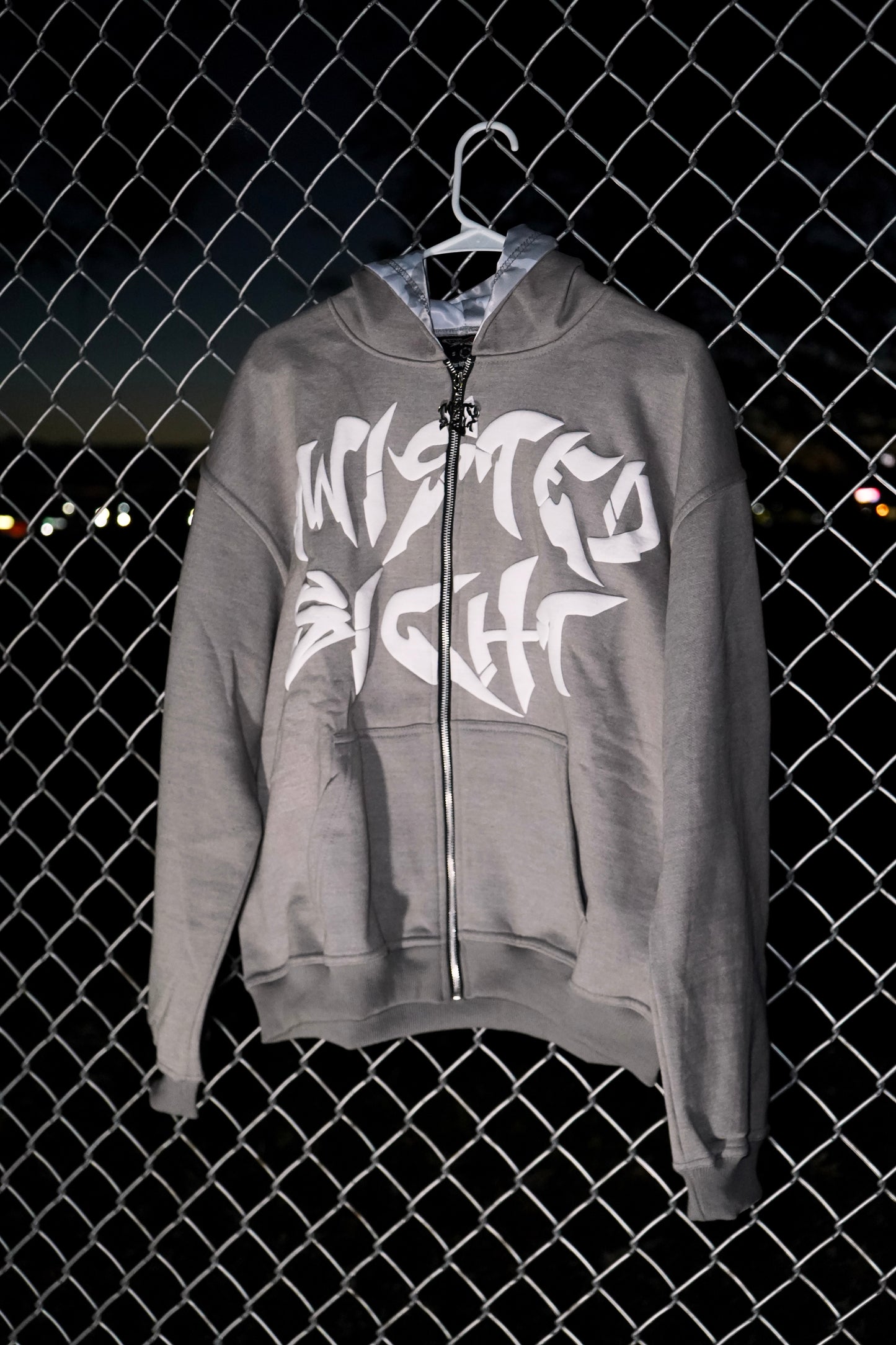Cool Grey “Twistedsight Zip hoodie”