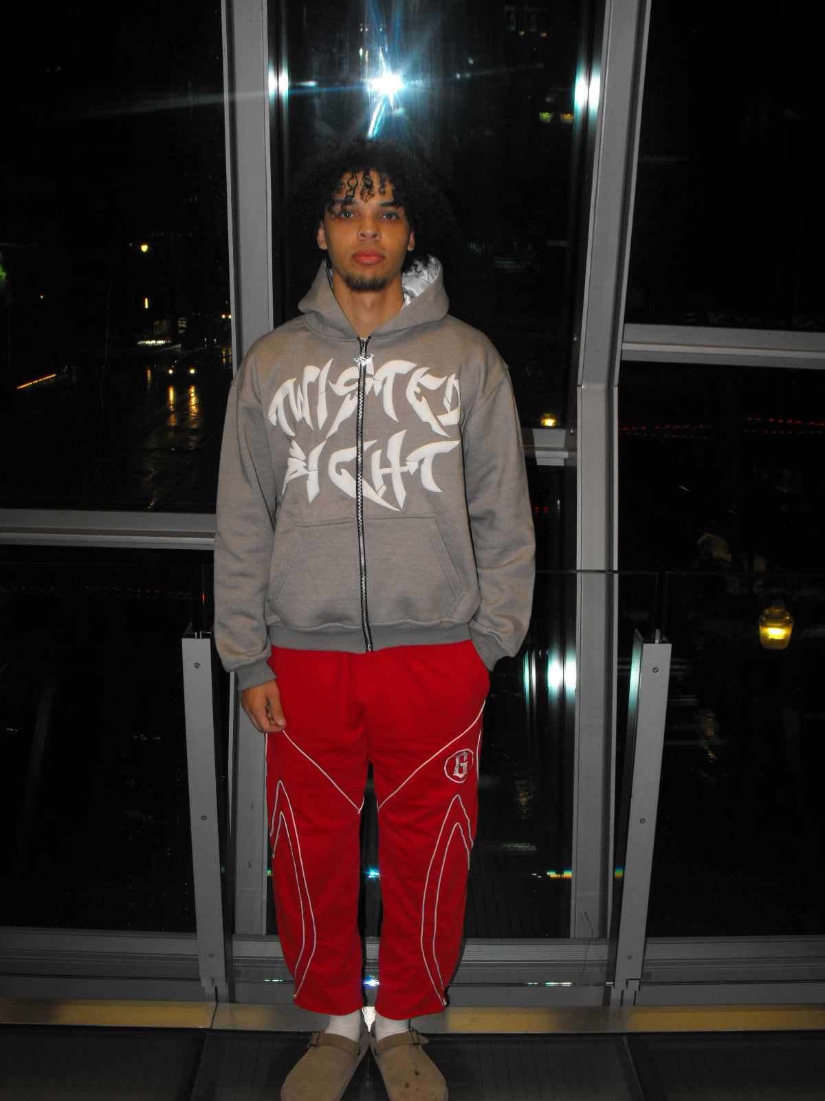 Cool Grey “Twistedsight Zip hoodie”
