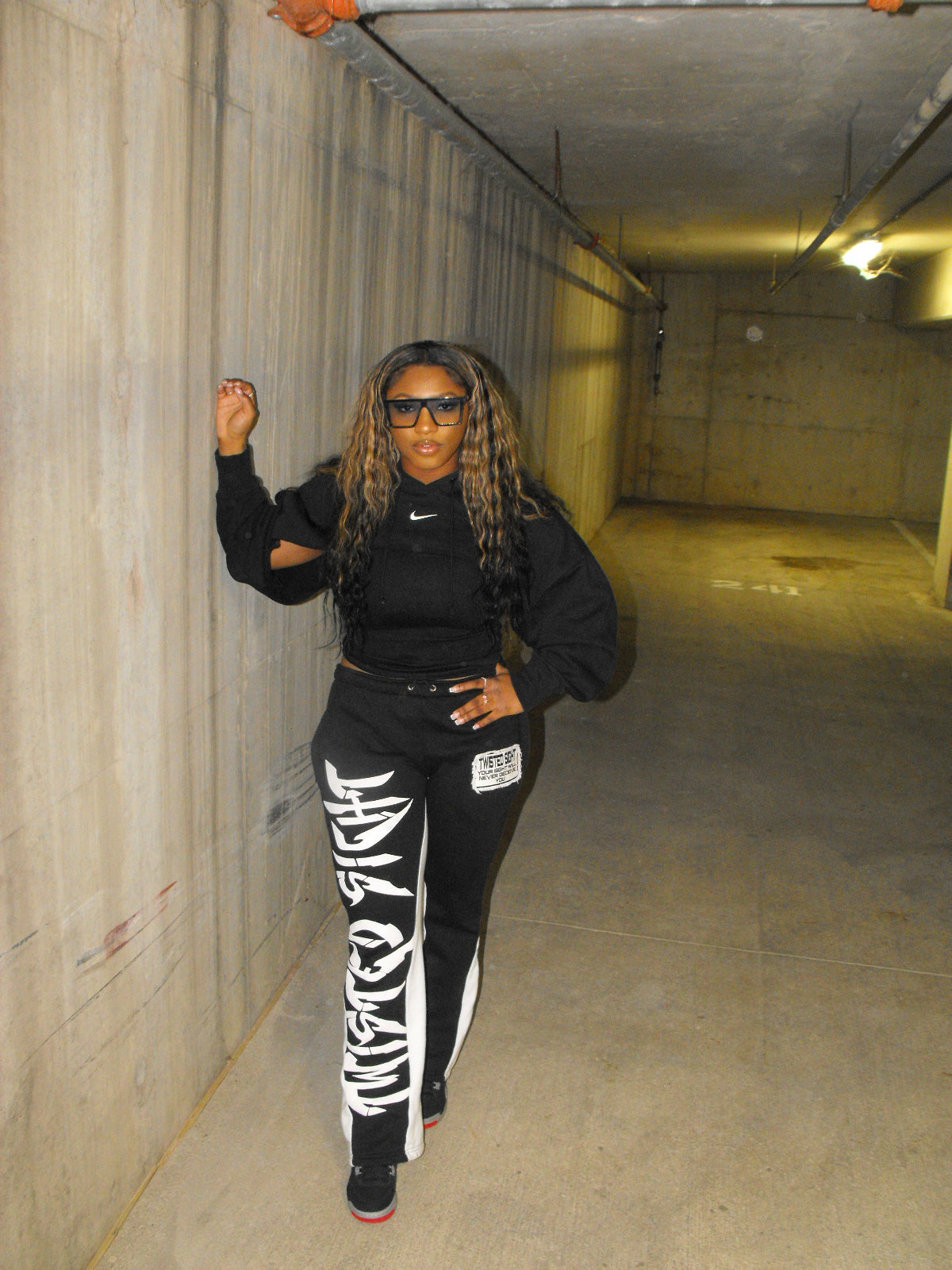Jet Black "Twisted Sight Sweats