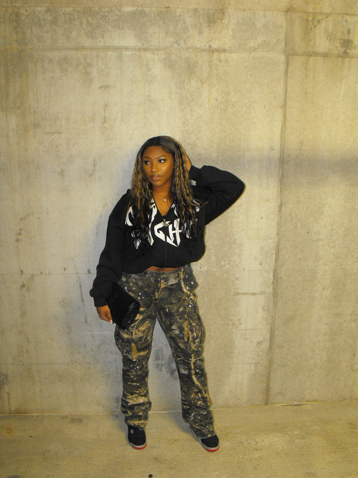 Jet Black "Twisted Sight Zip Hoodie"