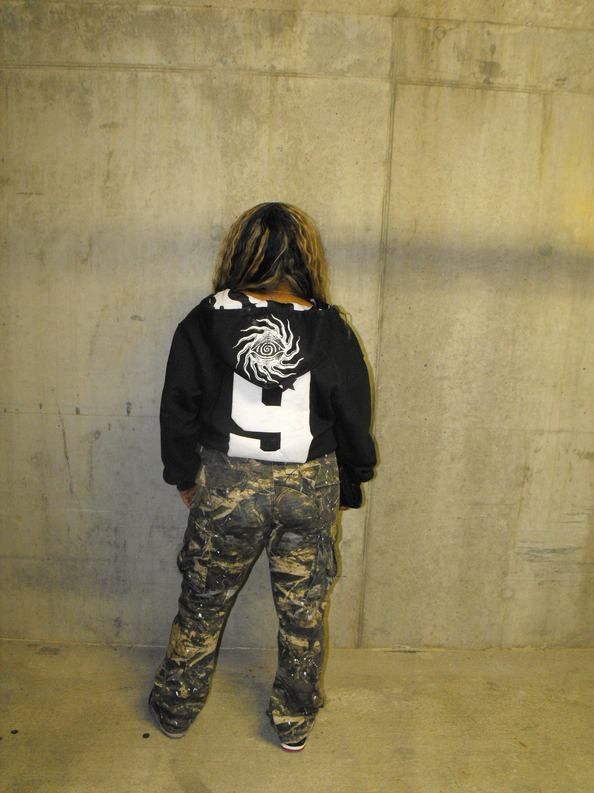 Jet Black "Twisted Sight Zip Hoodie"