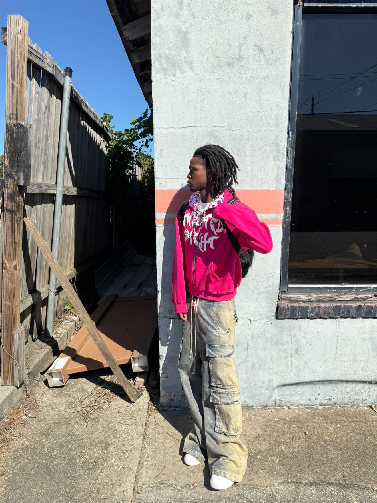 Starburst Pink "Twisted Sight Zip Hoodie"